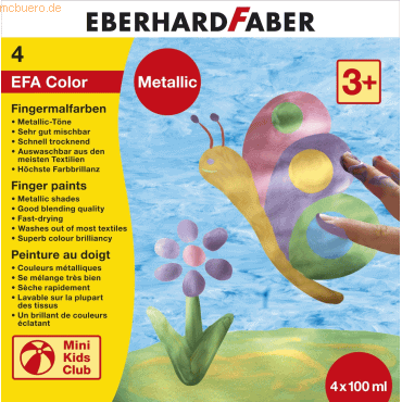 4 x Eberhard Faber Fingerfarbe 100ml metallic VE=4 Farben 4 x Eberhard Faber Fingerfarbe 100ml metallic VE=4 Farben von Eberhard Faber