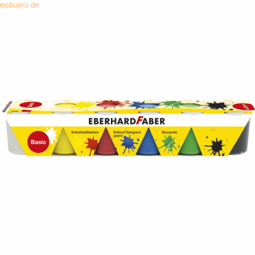 4 x Eberhard Faber Schulmalfarbe Efacolor Tempera Töpfe 25ml VE=6 Farb von Eberhard Faber