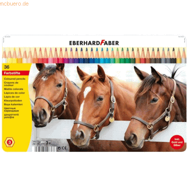 5 x Eberhard Faber Buntstifte hexagonal VE=36 Farben Blechetui von Eberhard Faber