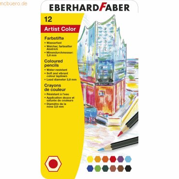 5 x Eberhard Faber Farbstift Artist Color VE=12 Farben Metalletui von Eberhard Faber