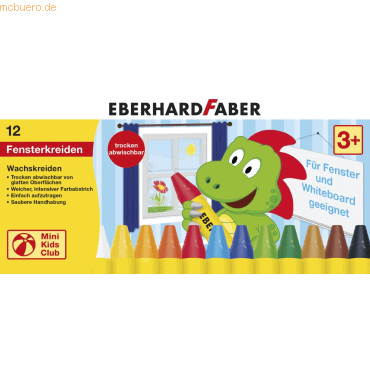 5 x Eberhard Faber Wachsmalstift / Fensterkreide dreikant VE=12 Farben von Eberhard Faber