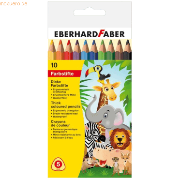 6 x Eberhard Faber Buntstifte dick VE=10 Farben von Eberhard Faber