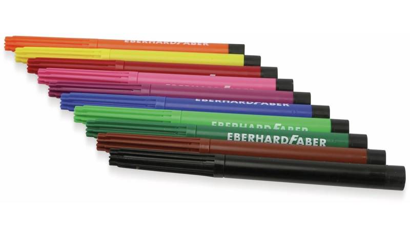 EBERHARD FABER Jumbomarker, auswaschbar, 10 Farben, 551210 von Eberhard Faber