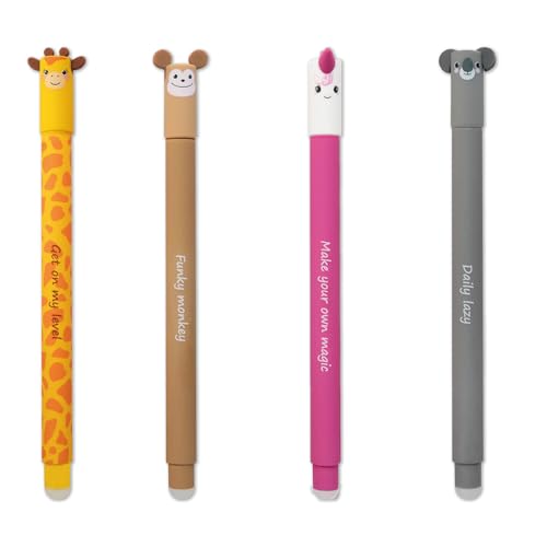 Eberhard Faber Animal Erase radierbare Gelstifte Gelschreiber mit Tiermotiven 4er-Set: Einhorn, Giraffe, Affe und Koala Eberhard Faber Animal Erase radierbare Gelstifte Gelschreiber mit Tiermotiven 4er-Set: Einhorn, Giraffe, Affe und Koala von Eberhard Faber
