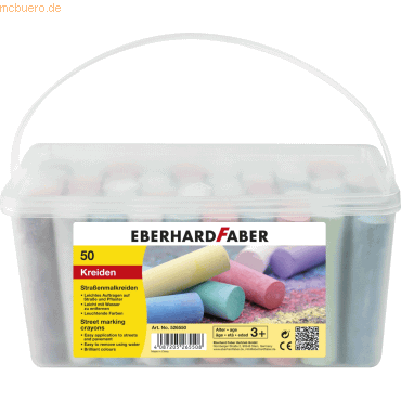 Eberhard Faber Straßenmalkreide 10,1cm VE=50 Stück farbig sortiert Eim Eberhard Faber Straßenmalkreide 10,1cm VE=50 Stück farbig sortiert Eim von Eberhard Faber