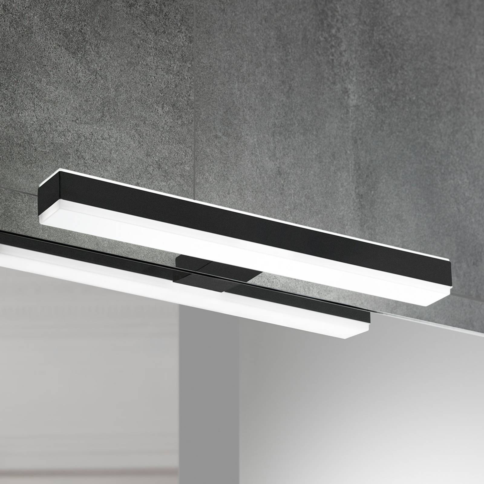LED-Spiegellampe Veronica, Breite 30 cm, schwarz von Ebir