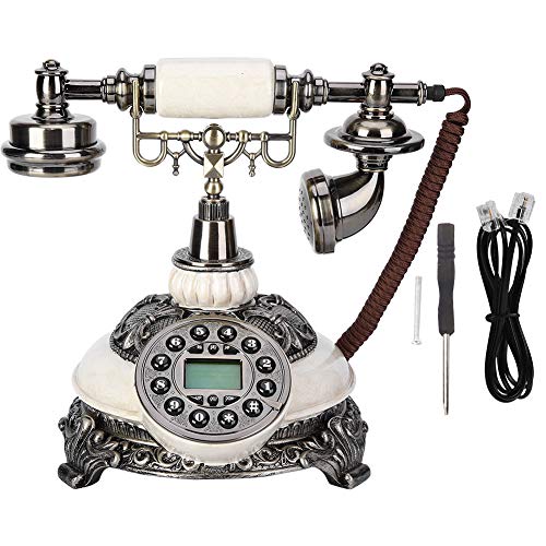 Eboxer FSK/DTMF Vintage Antik Telefon 38-Gruppe Anrufaufzeichnungen One-Taste Wahlwiederholung Antikes Telefon für Haus,Hotel usw. von Eboxer
