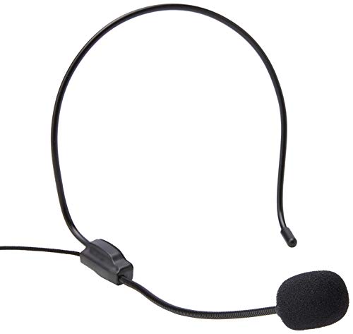 Eboxer Kopfband Kopfhörer mit Mikrofon, tragbares Mini-Mikrofon 3,5-mm-Mikrofon für Sprachverstärkerlautsprecher, für Konferenz/Bühne/Unterricht/Führung/Tourismus usw. von Eboxer