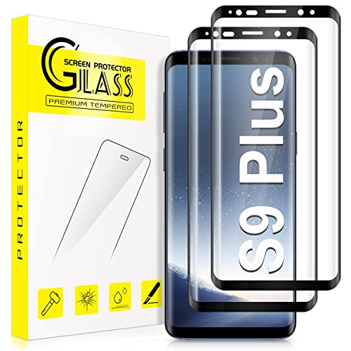 Ecenone Schutzfolie für Samsung Galaxy S9 Plus / S9+, [2 Stück], 9H Härte, Vollständige Abdeckung, 0.33mm Ultra-klar, 3D gebogenes gehärtetes Glas Displayschutzfolie von Ecenone