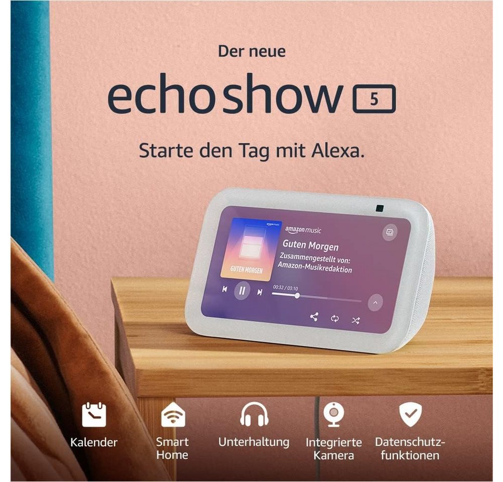 Echo Show 5 (3. Gen), Kompakter smarter Touchscreen mit Alexa Smart Speaker von Echo