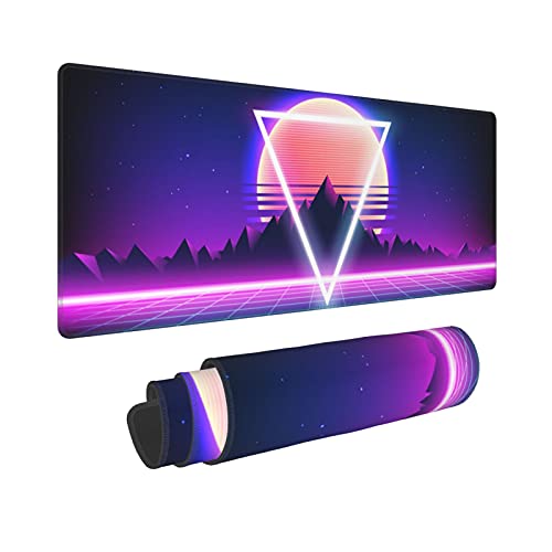 Retro Vaporwave Gaming Mauspad Cool Desk Mat Synthwave Neon Large XL Long Extended Pads Big Mousepad for Home Office Decor Accessories Retro Vaporwave Gaming Mauspad Cool Desk Mat Synthwave Neon Large XL Long Extended Pads Big Mousepad for Home Office Decor Accessories von Echoserein