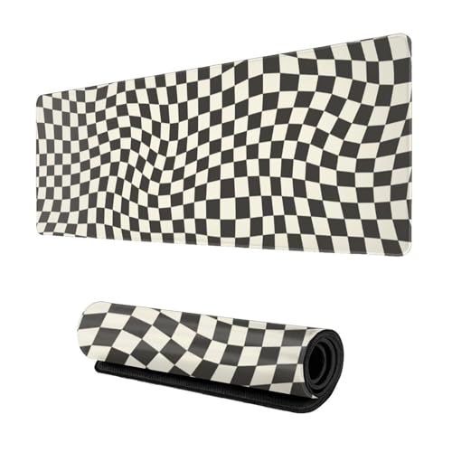 Schachbrett-Mauspad, Retro, kariert, groovig, Gaming, XL, großes Mauspad, Schreibtischunterlage, lange erweiterte große Tastatur-Pads, Tischzubehör für Gaming und Büro, PC, Laptop, Computer, 80 x 30 Schachbrett-Mauspad, Retro, kariert, groovig, Gaming, XL, großes Mauspad, Schreibtischunterlage, lange erweiterte große Tastatur-Pads, Tischzubehör für Gaming und Büro, PC, Laptop, Computer, 80 x 30 von Echoserein