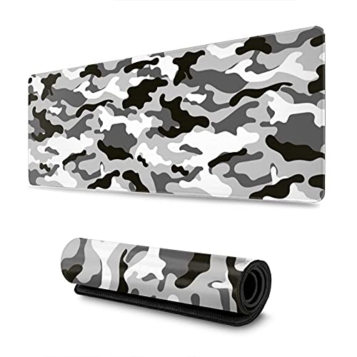 Schwarz Grau und Weiß Gaming Mauspad Groß XL Camo Grau Lange Extended Pads Schreibtischmatte Camouflage Big Mousepad für Home Office Decor Zubehör Gamer Schwarz Grau und Weiß Gaming Mauspad Groß XL Camo Grau Lange Extended Pads Schreibtischmatte Camouflage Big Mousepad für Home Office Decor Zubehör Gamer von Echoserein