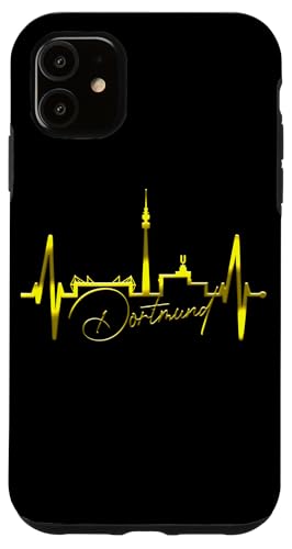 Dortmund Herzschlag Skyline Puls Ruhrpott I Love Dortmunder Hülle für iPhone 11 Dortmund Herzschlag Skyline Puls Ruhrpott I Love Dortmunder Hülle für iPhone 11 von Echte Dortmunder Outfits für Fans mit Herz