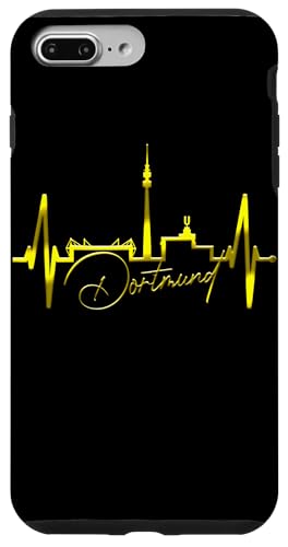 Dortmund Herzschlag Skyline Puls Ruhrpott I Love Dortmunder Hülle für iPhone 7 Plus/8 Plus von Echte Dortmunder Outfits für Fans mit Herz