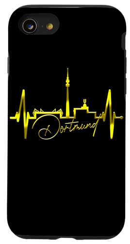 Dortmund Herzschlag Skyline Puls Ruhrpott I Love Dortmunder Hülle für iPhone SE (2020) / 7 / 8 von Echte Dortmunder Outfits für Fans mit Herz