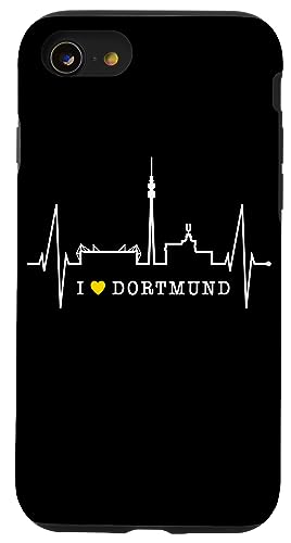 Dortmund Herzschlag Skyline Puls Ruhrpott I Love Dortmunder Hülle für iPhone SE (2020) / 7 / 8 von Echte Dortmunder Outfits für Fans mit Herz