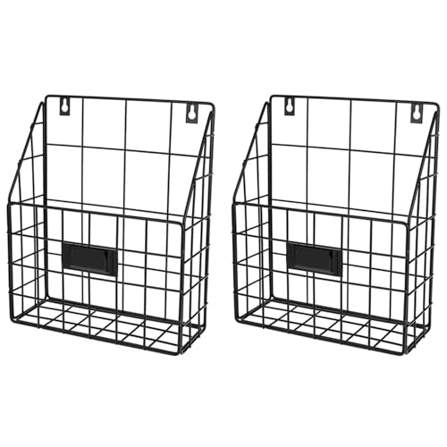 Echwave Draht Post Korb - Ein Der Wand Befestigter HäNgender Ordner/Dokumenten Organisator - Wirtschaftliches und Einfach Zu Installierendes Fach für Haus Büro und Mehr (2 Platz) von Echwave