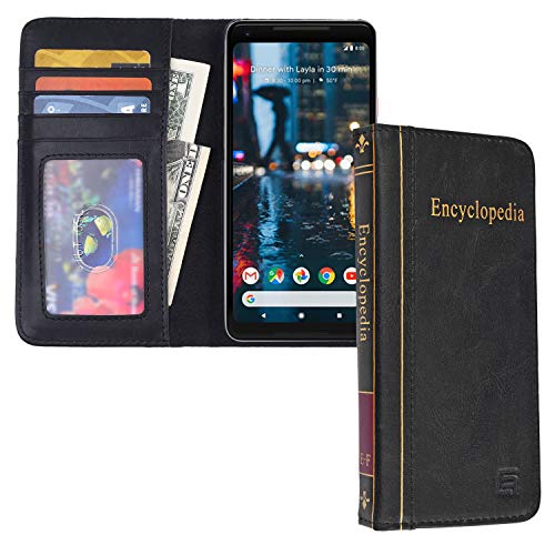 Buchcover-Etui für iPhone 7 - Brieftaschenstil mit Fächern für Kreditkarte und Geldscheine - Vintage Enzyklopädie-Design für Ihr modernes Gerät - Kunstleder von Eco-Fused