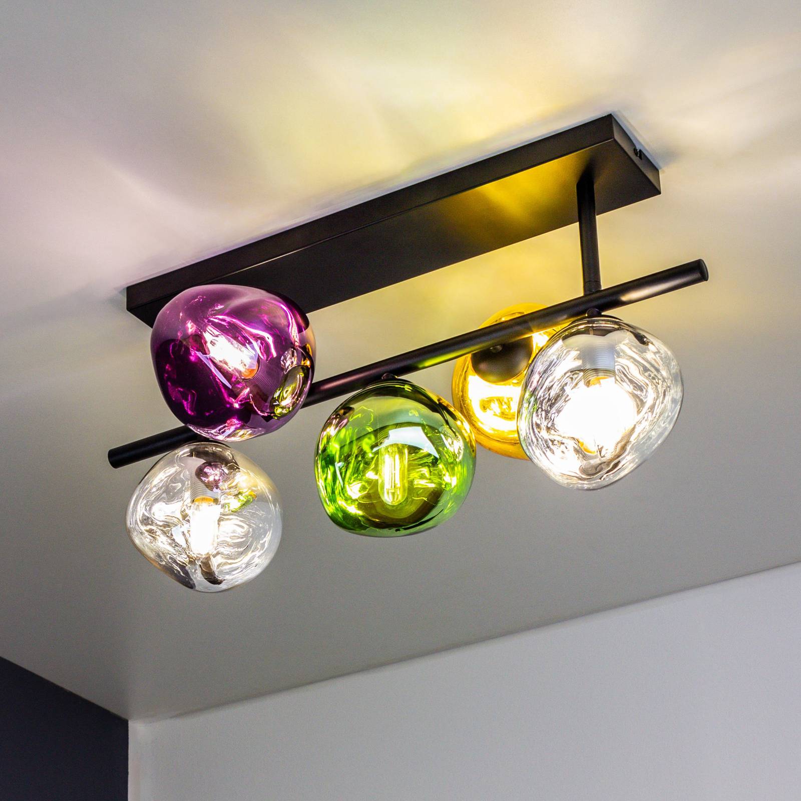 Deckenleuchte Canopus, multicolor, fünfflammig, Glas, E14 Deckenleuchte Canopus, multicolor, fünfflammig, Glas, E14 von Eco-Light