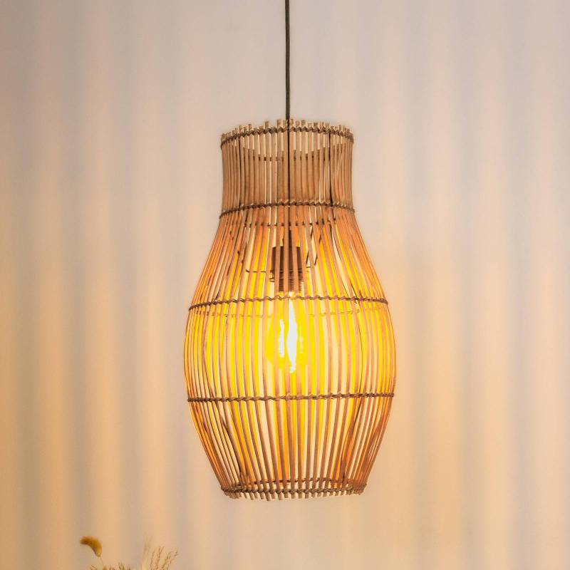 Hängeleuchte Bamboo, natur, Höhe 48 cm, Ø 30 cm von Eco-Light