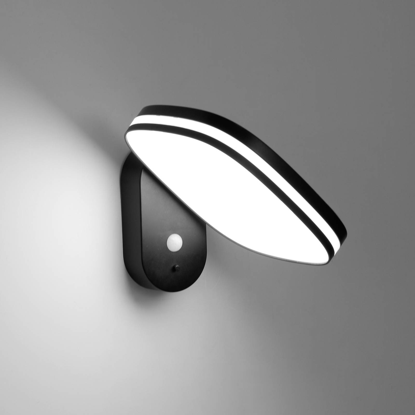 LED-Akku-Solar-Wandleuchte Chicago, schwarz, Sensor LED-Akku-Solar-Wandleuchte Chicago, schwarz, Sensor von Eco-Light
