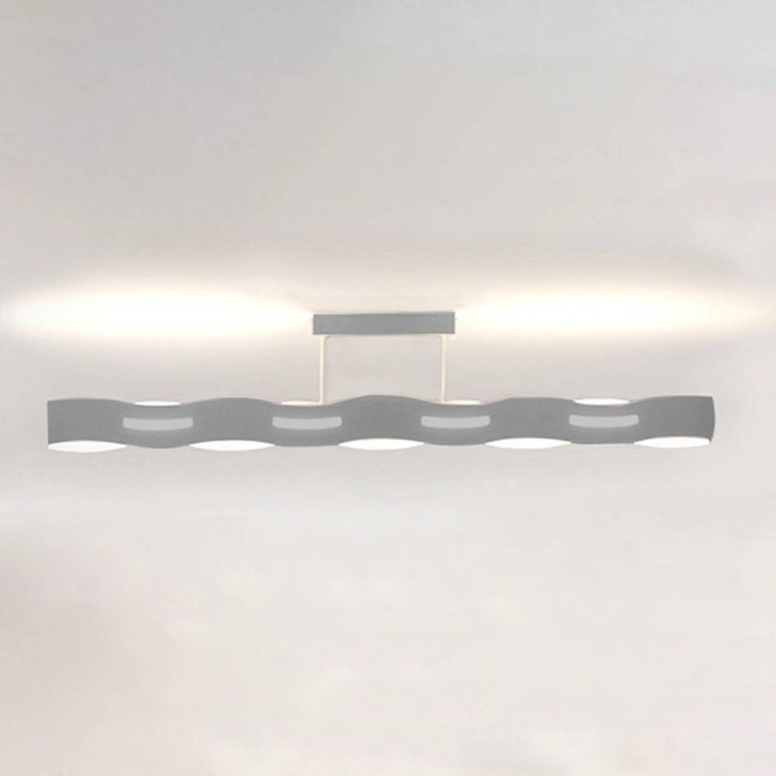 LED-Deckenleuchte Wave nickel von Eco-Light