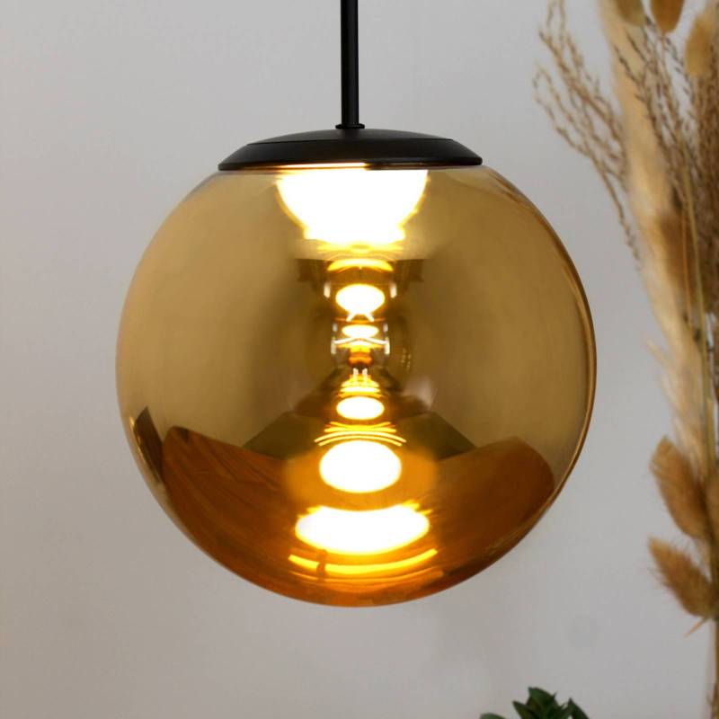 LED-Hängeleuchte Altaïr, goldfarben, Ø 15 cm, Glas, 3.000 K von Eco-Light