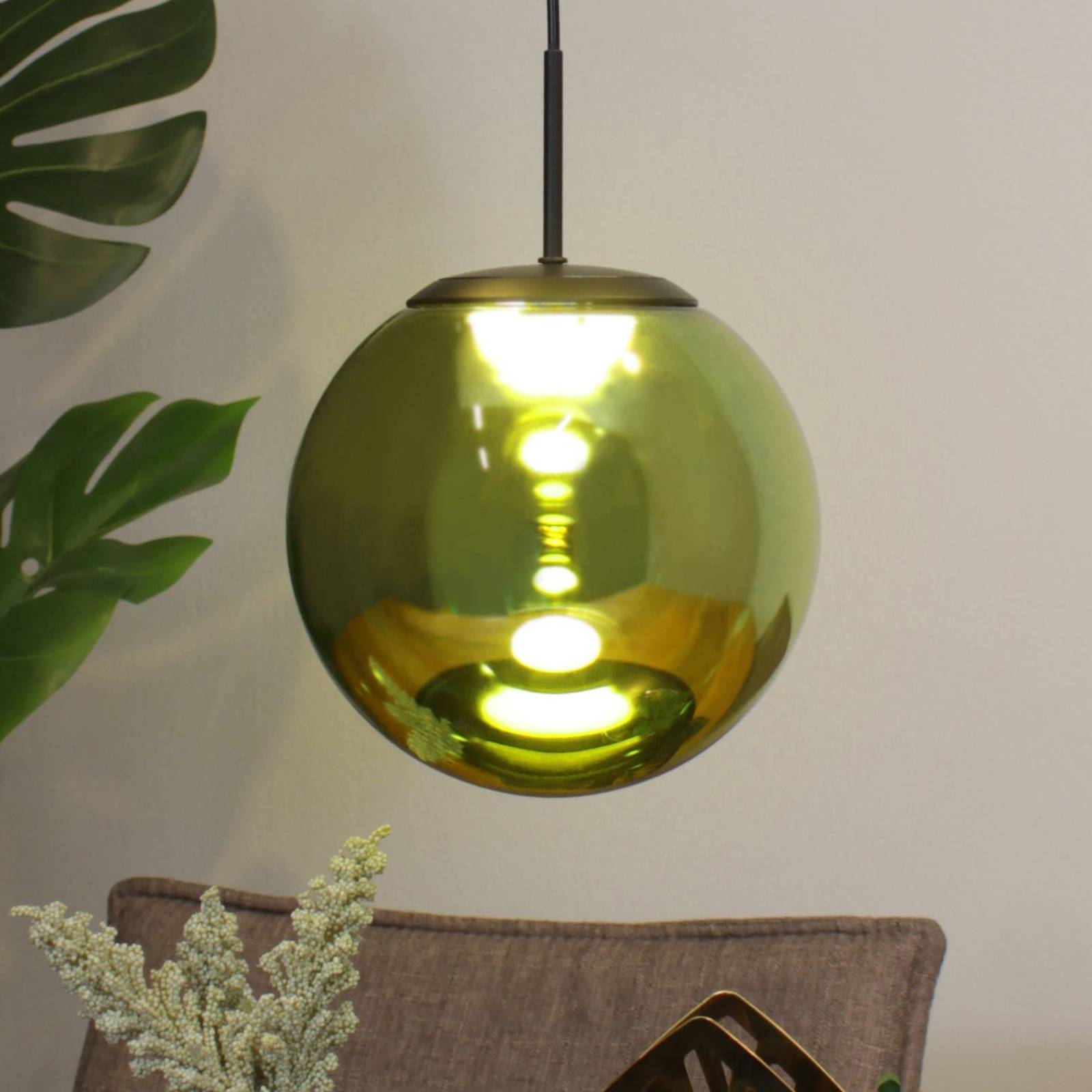 LED-Hängeleuchte Altaïr, grün, Ø 15 cm, Glas, 3.000 K LED-Hängeleuchte Altaïr, grün, Ø 15 cm, Glas, 3.000 K von Eco-Light