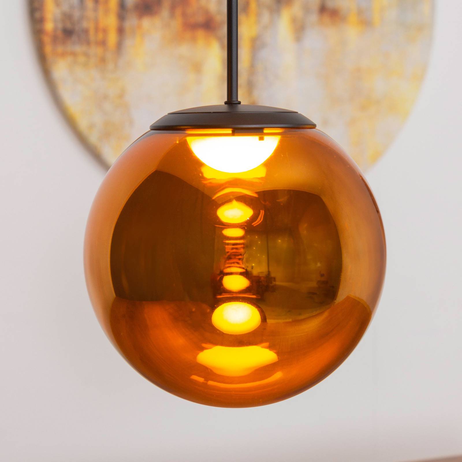 LED-Hängeleuchte Altaïr bernsteinfarben Ø 15 cm Glas 3.000 K LED-Hängeleuchte Altaïr bernsteinfarben Ø 15 cm Glas 3.000 K von Eco-Light
