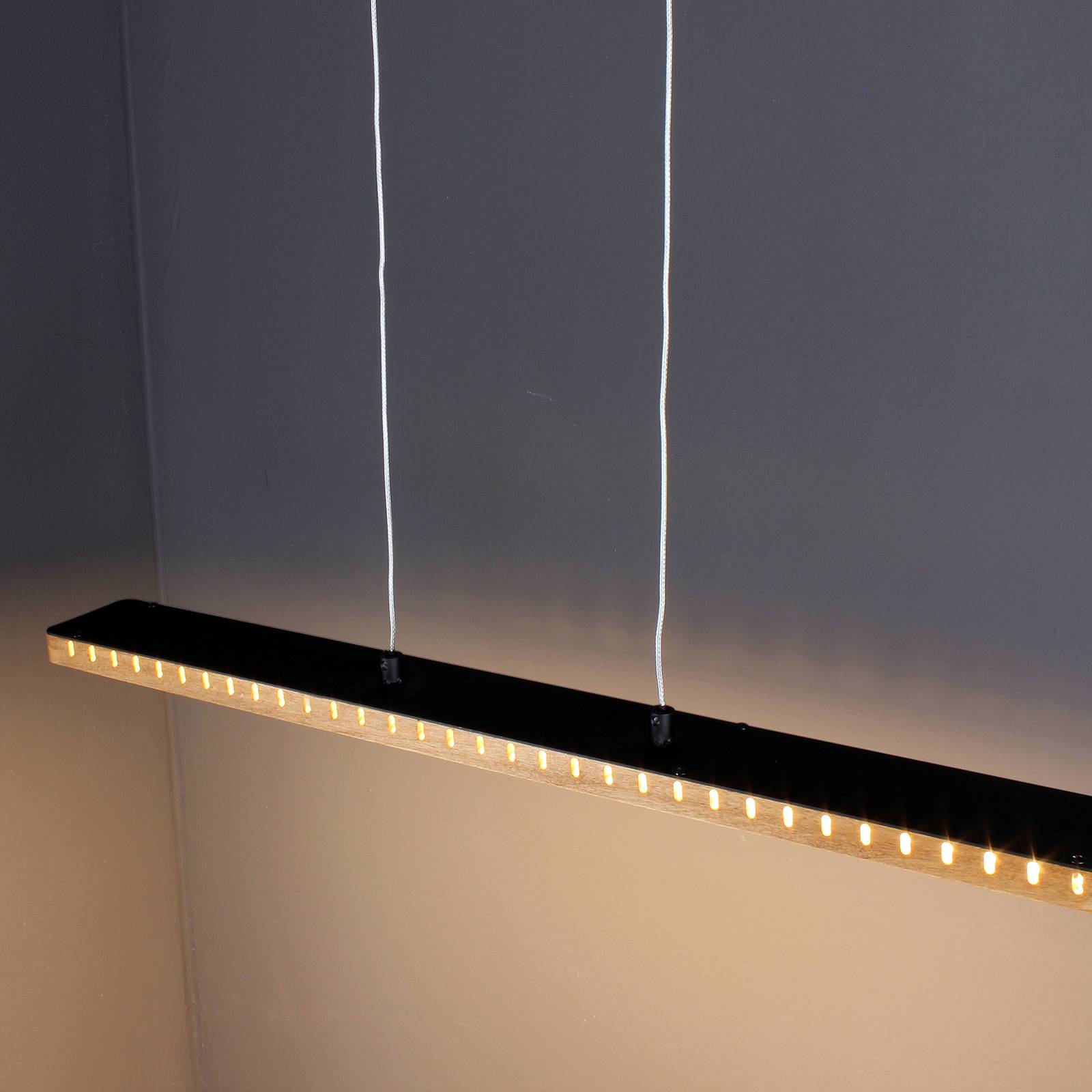LED-Hängeleuchte Solaris 3-Step-dim Holz 70 cm von Eco-Light