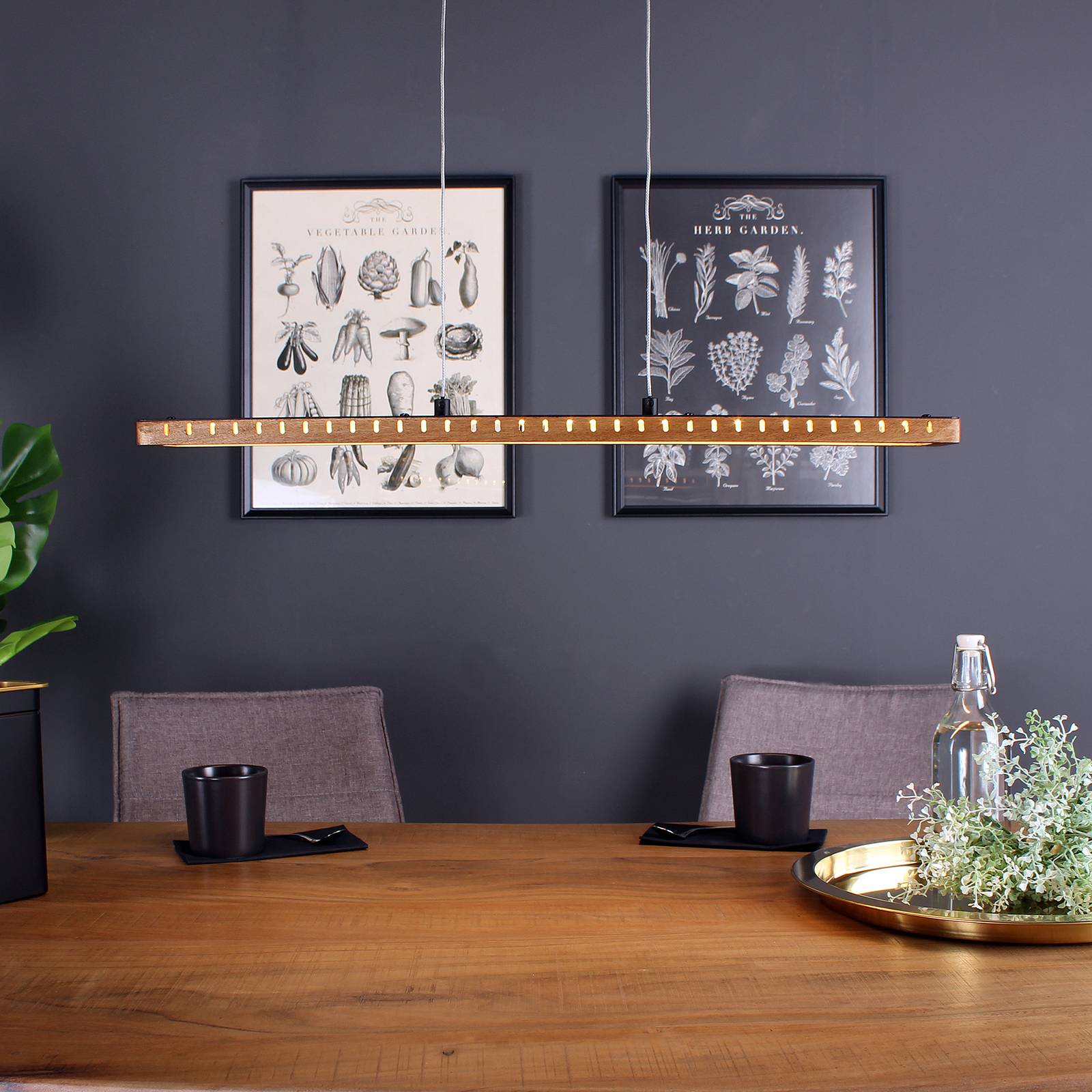 LED-Hängeleuchte Solaris 3-Step-dim Holz 70 cm LED-Hängeleuchte Solaris 3-Step-dim Holz 70 cm von Eco-Light