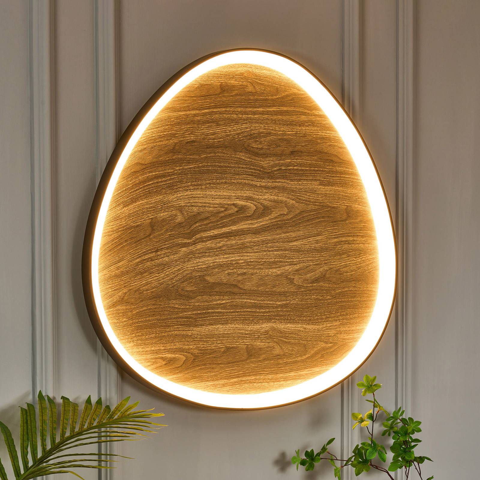 LED-Wandleuchte Bezi, holz hell, Ø 85 cm, Holz, CCT LED-Wandleuchte Bezi, holz hell, Ø 85 cm, Holz, CCT von Eco-Light