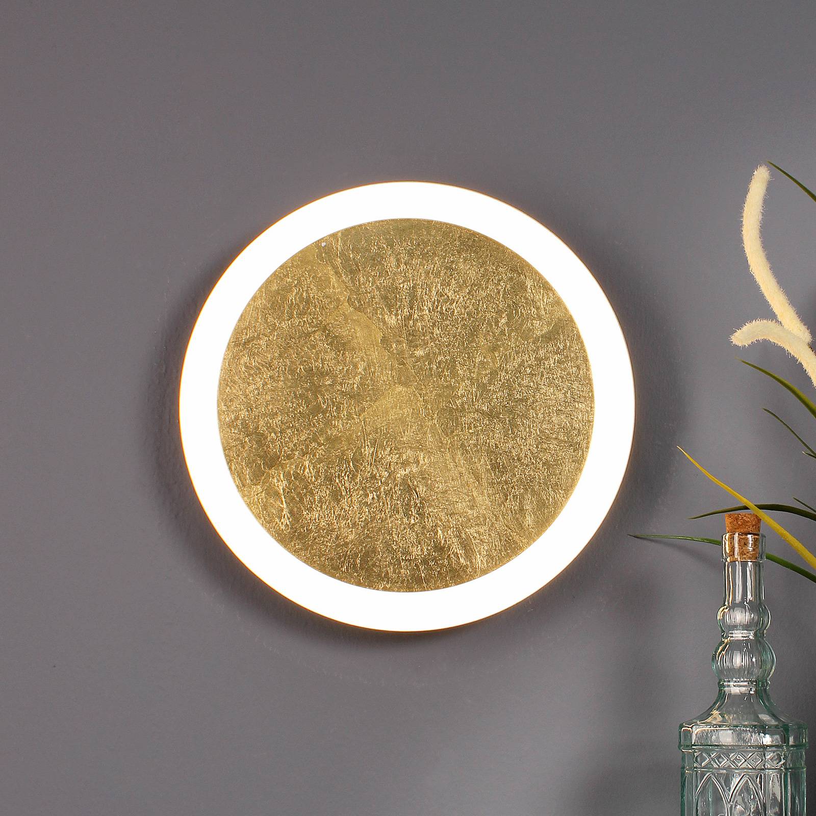 LED-Wandleuchte Moon Ø 30 cm, gold LED-Wandleuchte Moon Ø 30 cm, gold von Eco-Light