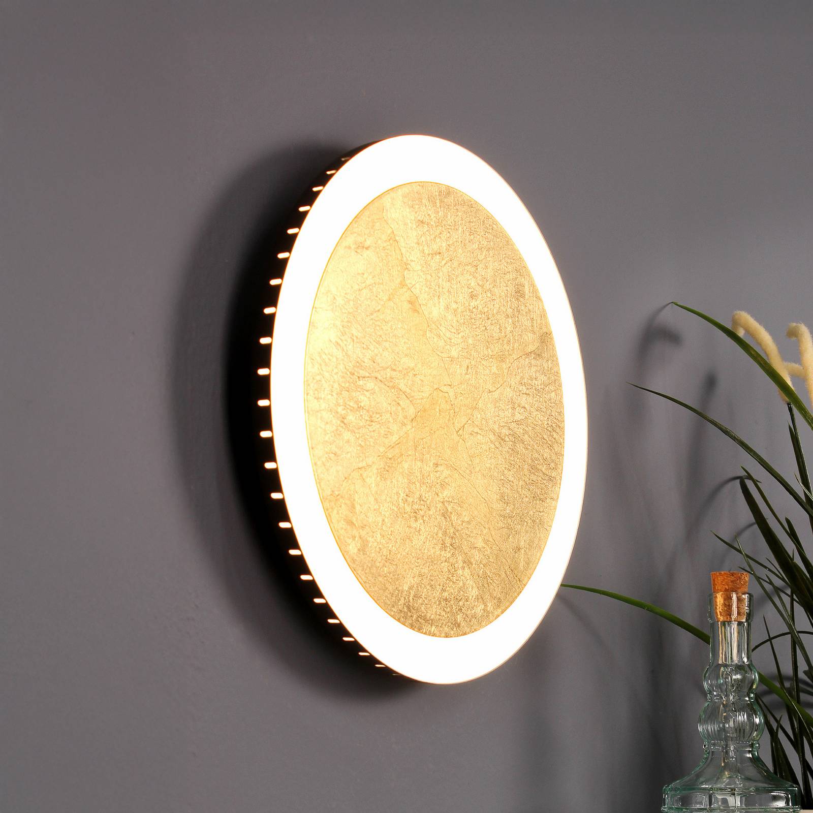 LED-Wandleuchte Moon Ø 40 cm, gold LED-Wandleuchte Moon Ø 40 cm, gold von Eco-Light