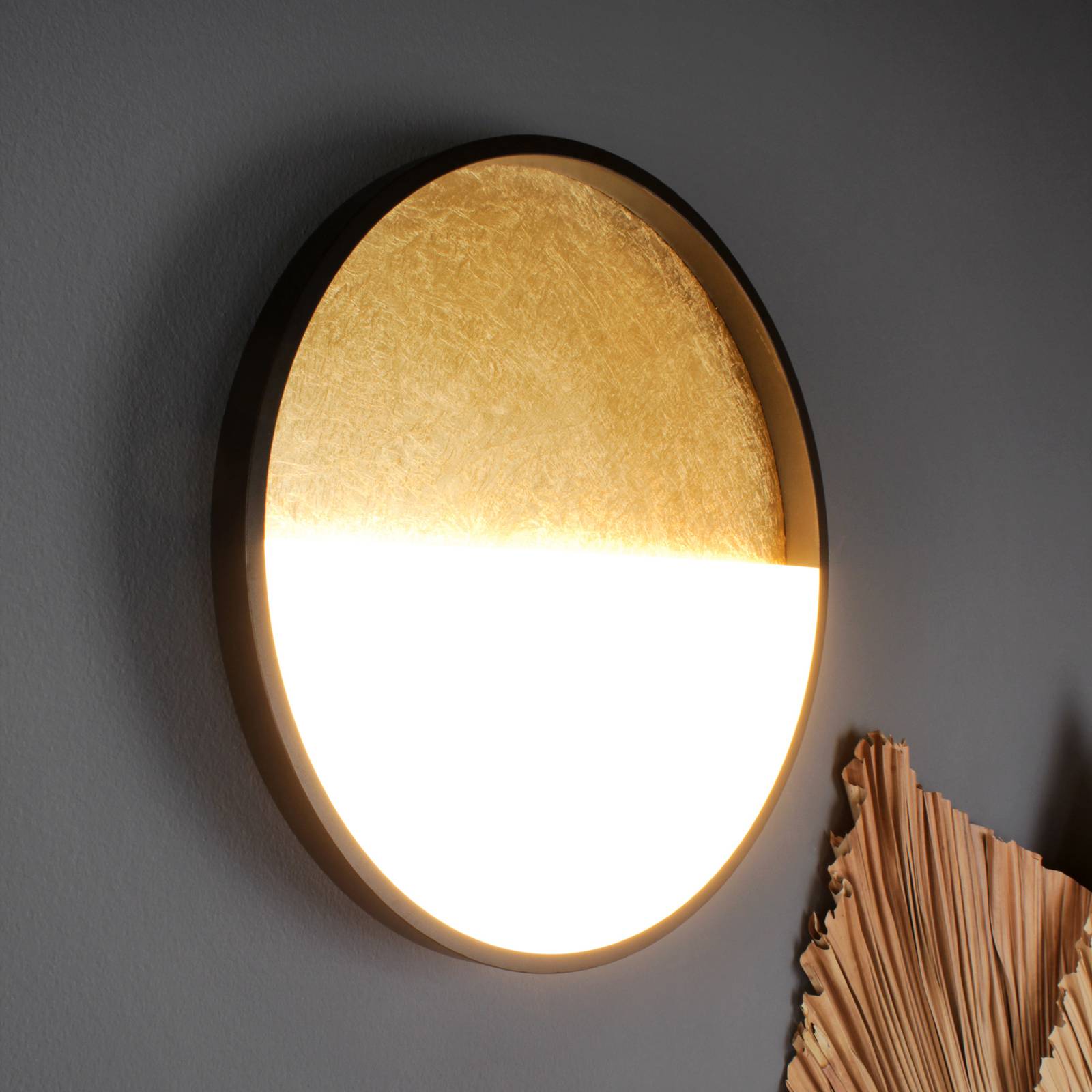 LED-Wandleuchte Vista, gold/schwarz, Ø 40 cm LED-Wandleuchte Vista, gold/schwarz, Ø 40 cm von Eco-Light