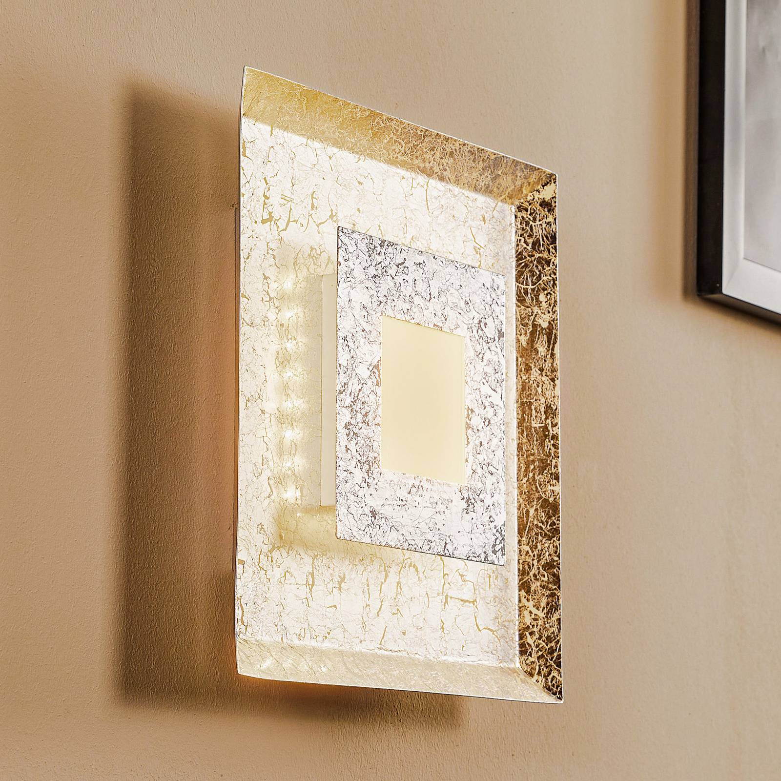 LED-Wandleuchte Window, 32x32 cm, silber LED-Wandleuchte Window, 32x32 cm, silber von Eco-Light