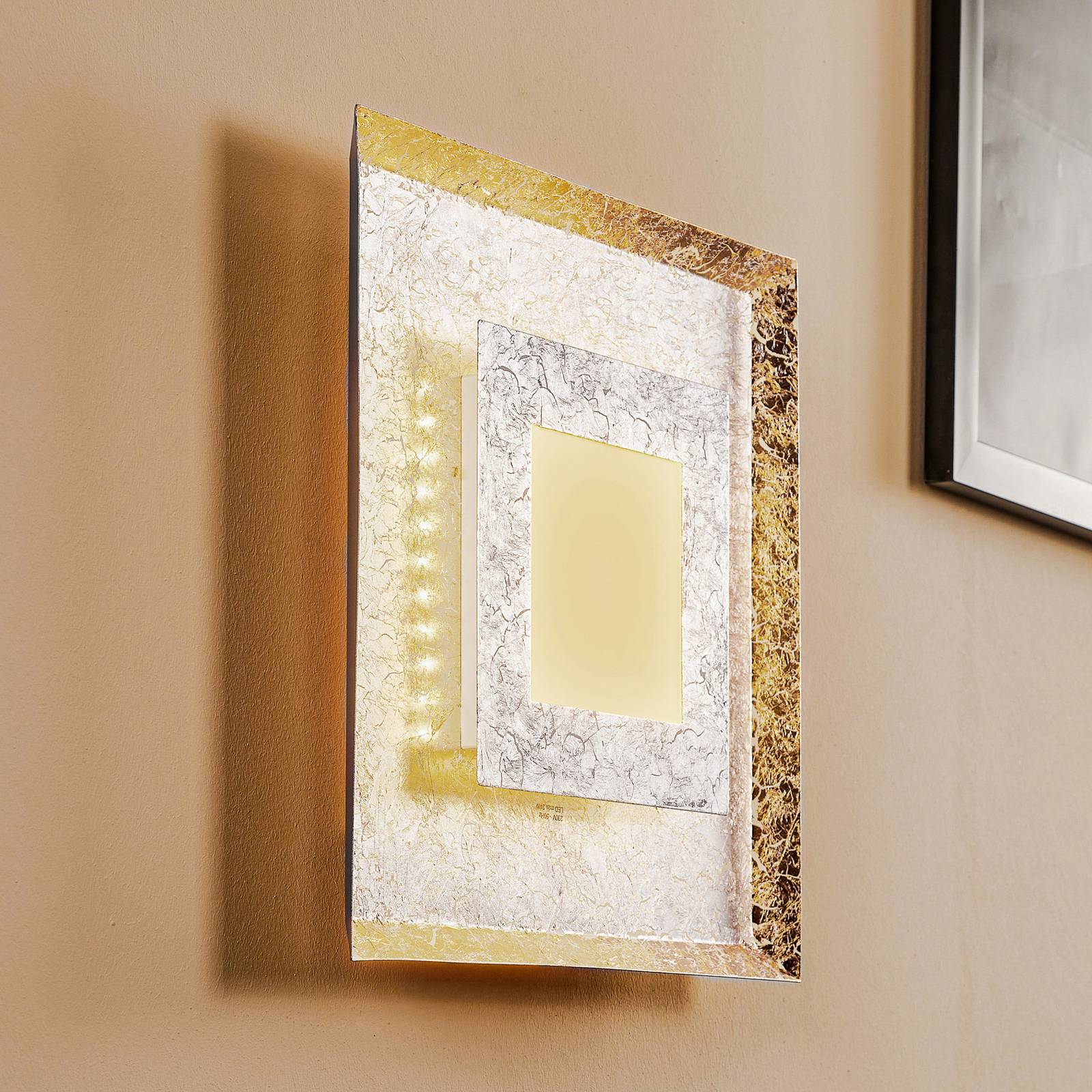 LED-Wandleuchte Window, 39x39 cm, silber LED-Wandleuchte Window, 39x39 cm, silber von Eco-Light