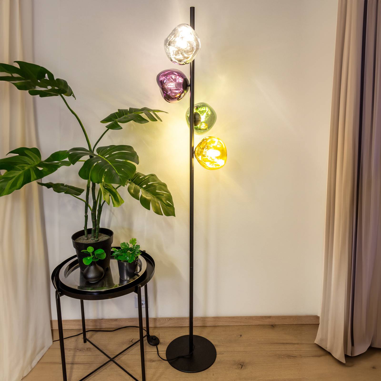 Stehleuchte Canopus, multicolor, Höhe 160 cm 4-flg. Glas E14 Stehleuchte Canopus, multicolor, Höhe 160 cm 4-flg. Glas E14 von Eco-Light