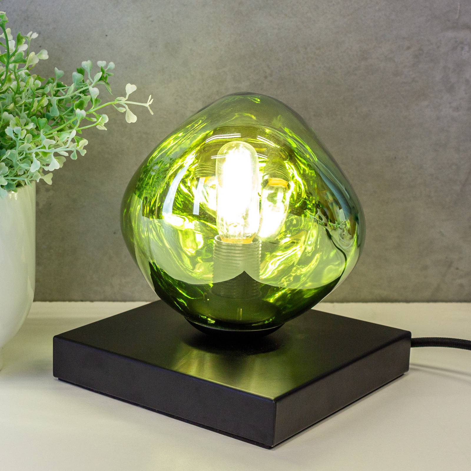 Tischleuchte Canopus, grün, Ø 15 cm, Glas, 1 x E14 Tischleuchte Canopus, grün, Ø 15 cm, Glas, 1 x E14 von Eco-Light