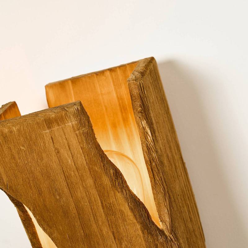 Tischleuchte Venus, braun, Höhe 25 cm, Holz von Eco-Light