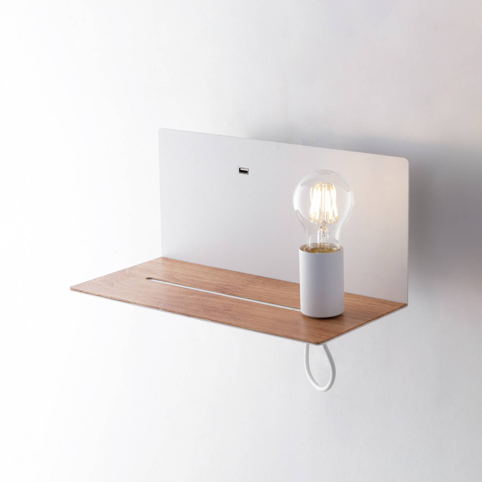 Wandleuchte Flash, weiß, Breite 33 cm, Aluminium Wandleuchte Flash, weiß, Breite 33 cm, Aluminium von Eco-Light
