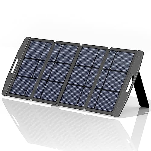 Portable Solar Panel, 100W Foldable Solar Charger with DC Output Compatible with Portable Generator, Smartphones, Tablets and Portable Power Station Generator, Motorhome Travel and Summer Camping von Eco Play