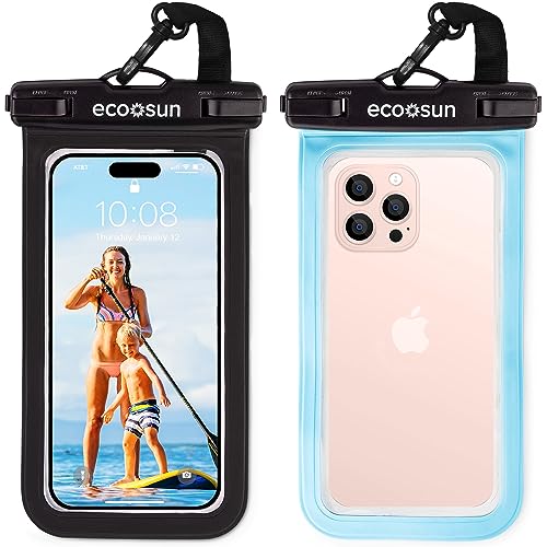 Eco Sun Wasserdichte Handytasche (2er-Pack) - Designed in Hawaii - Hülle passend für alle iPhones (inkl. 15 Pro Max), Samsung Galaxy S24 & mehr schwarz/blau von Eco Sun
