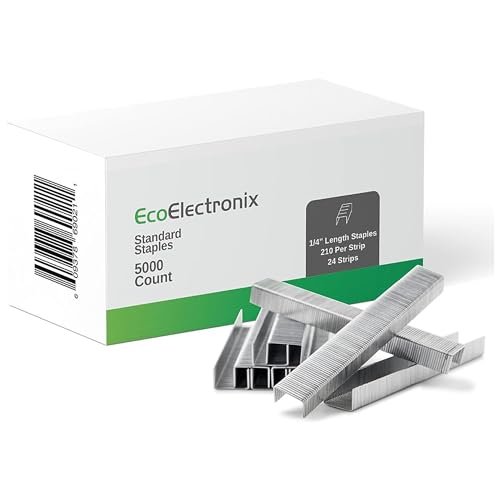 EcoElectronix Standard-Heftklammern – staufreie Heftklammern, 0,6 cm Länge, 210 Heftklammern pro Streifen – zu Hause oder im professionellen Bürobedarf – (10 Boxen) von EcoElectronix