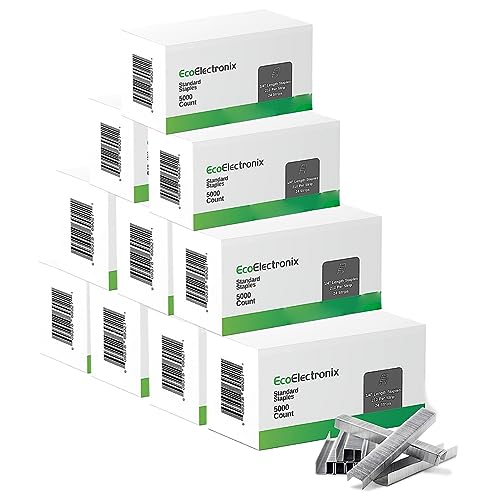 EcoElectronix Standard-Heftklammern – staufreie Heftklammern, kompatibel mit den meisten Schreibtisch-Heftgeräten, 6,35 mm Länge, 210 Heftklammern pro Streifen – zu Hause oder im professionellen EcoElectronix Standard-Heftklammern – staufreie Heftklammern, kompatibel mit den meisten Schreibtisch-Heftgeräten, 6,35 mm Länge, 210 Heftklammern pro Streifen – zu Hause oder im professionellen von EcoElectronix
