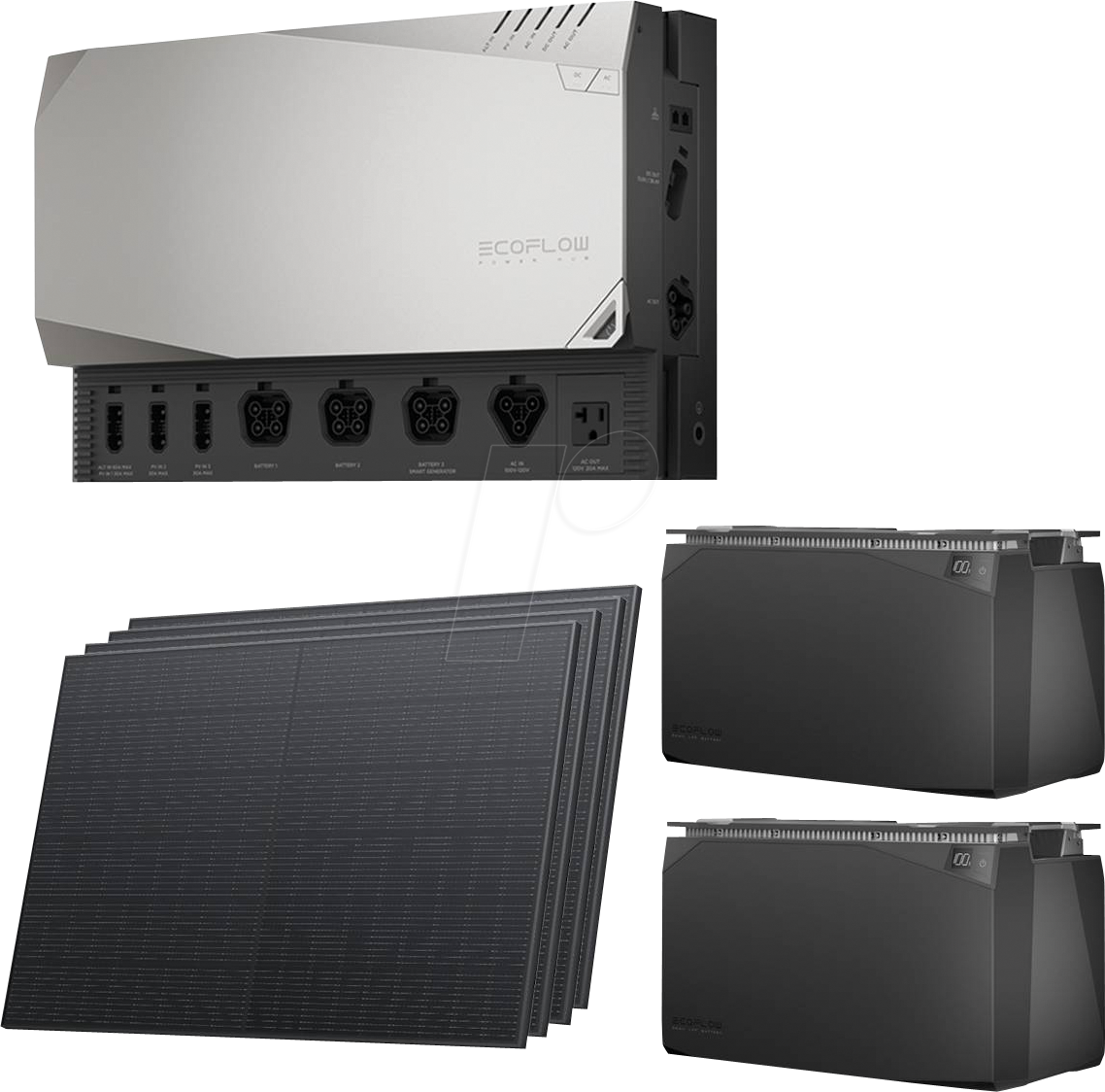 EFLOW GS 10-1600 - EcoFlow Get Set Kit mit 10kWh Power Kit und 1600W Solarpanels von EcoFlow
