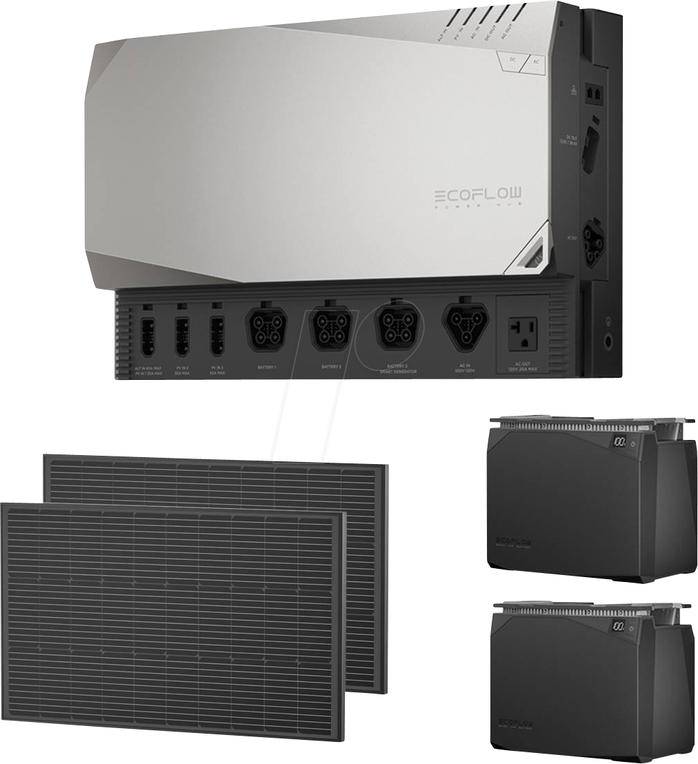 EFLOW GS 2-200 - EcoFlow Get Set Kit mit 2kWh Power Kit und 200W Solarpanels von EcoFlow