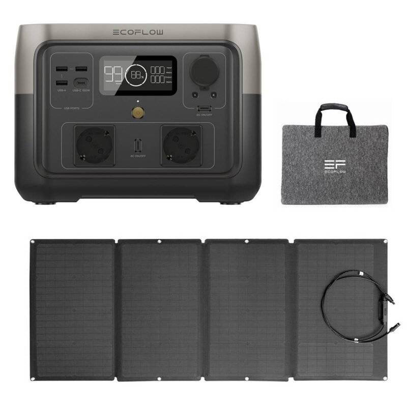 EcoFlow River 2 MAX Powerstation + 160W Solarpanel von EcoFlow