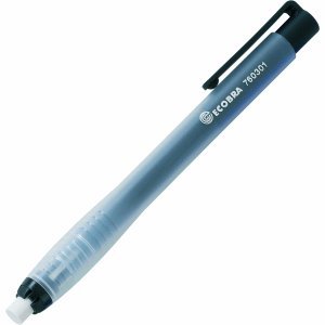 Ecobra 5 x Radierstift transparent/schwarz 6,8mm von Ecobra